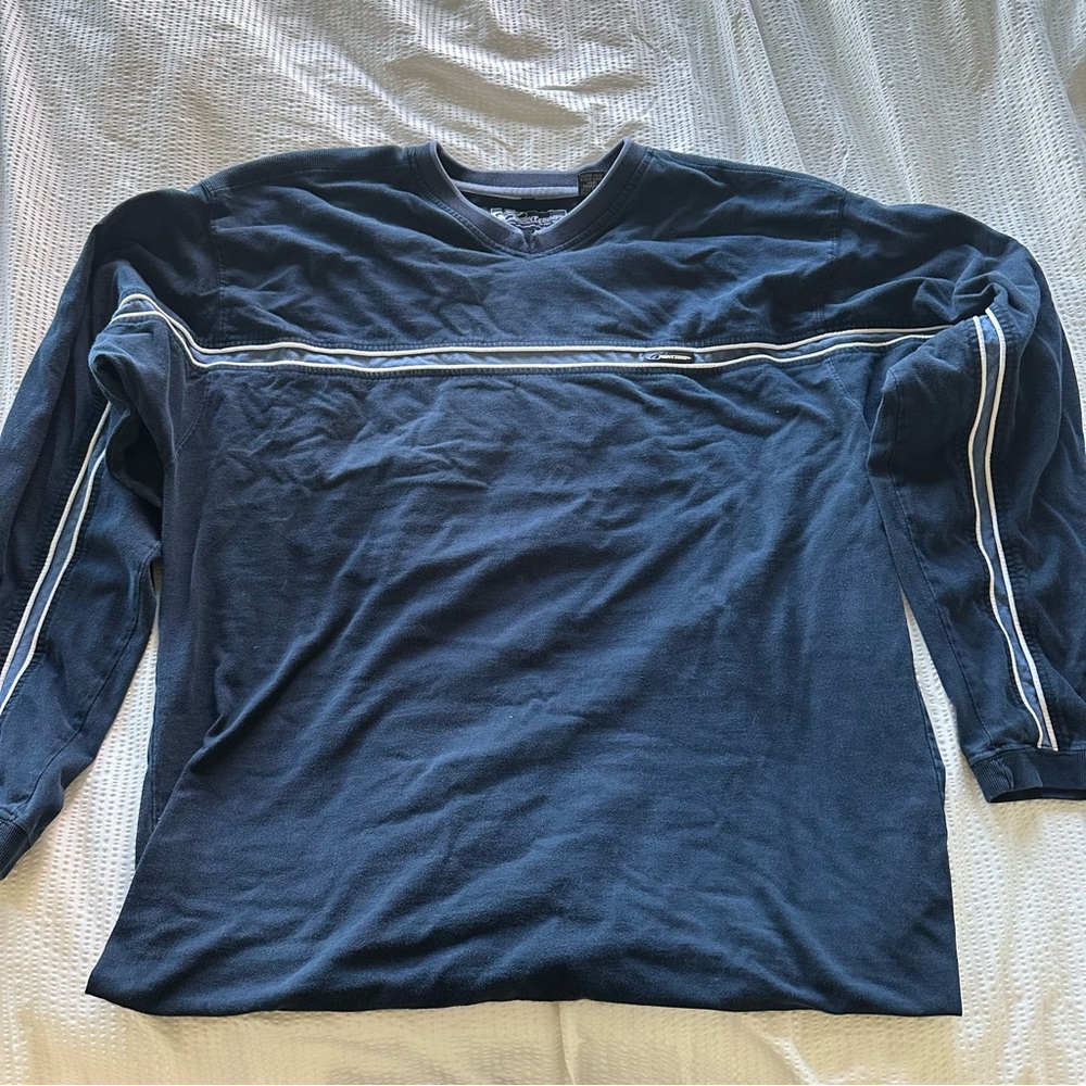 Men's Navy Blue Long Sleeve Shirt